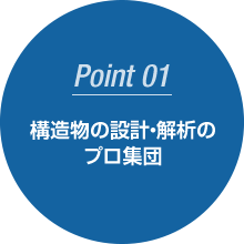 Point 01　構造物の設計・解析のプロ集団